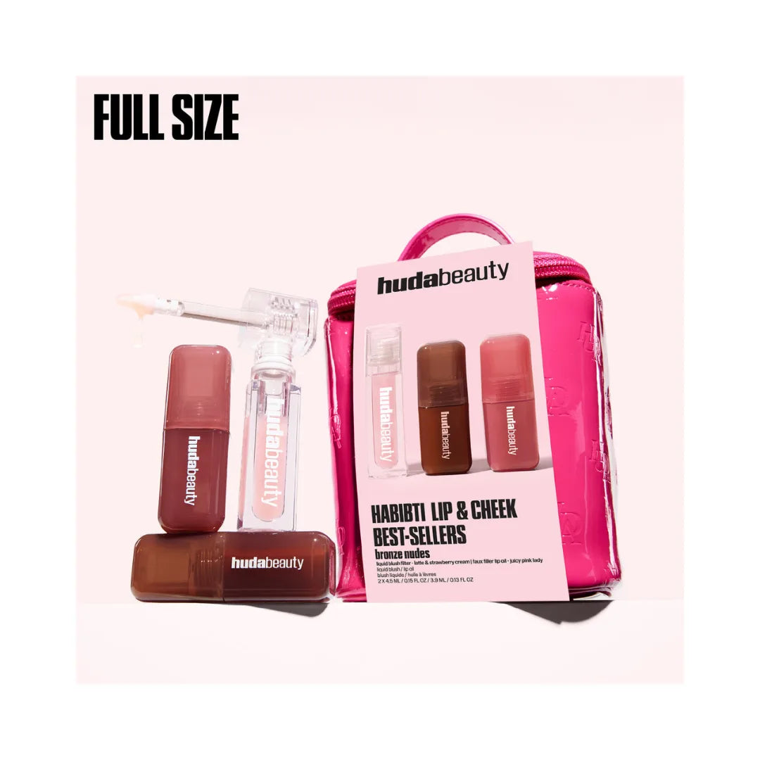 HUDA BEAUTY Habibti Lip And Cheek Best Sellers Kit