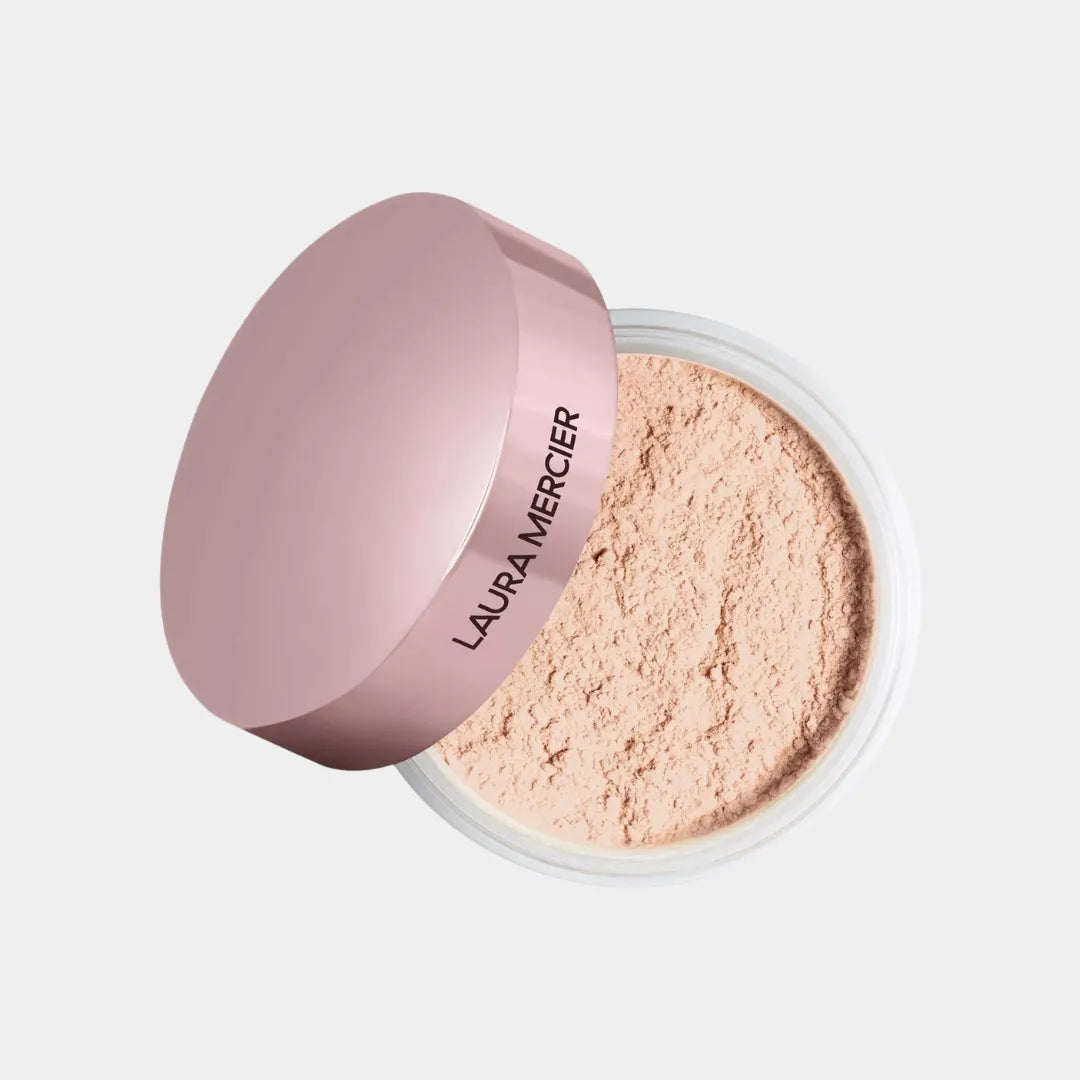LAURA MERCIER Translucent Loose Setting Powder – Pink Tone-Up for Brightening