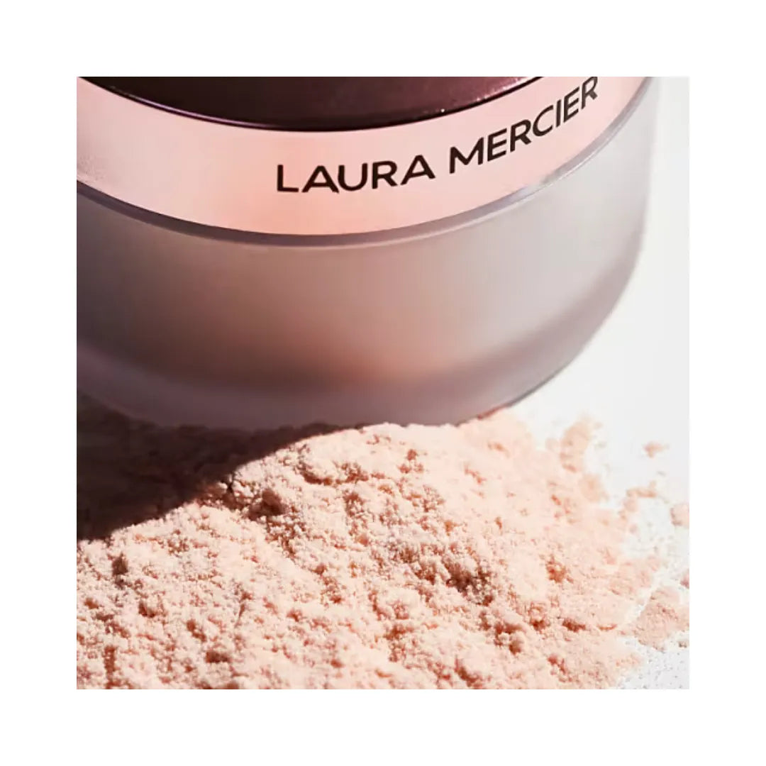 LAURA MERCIER Translucent Loose Setting Powder – Pink Tone-Up for Brightening
