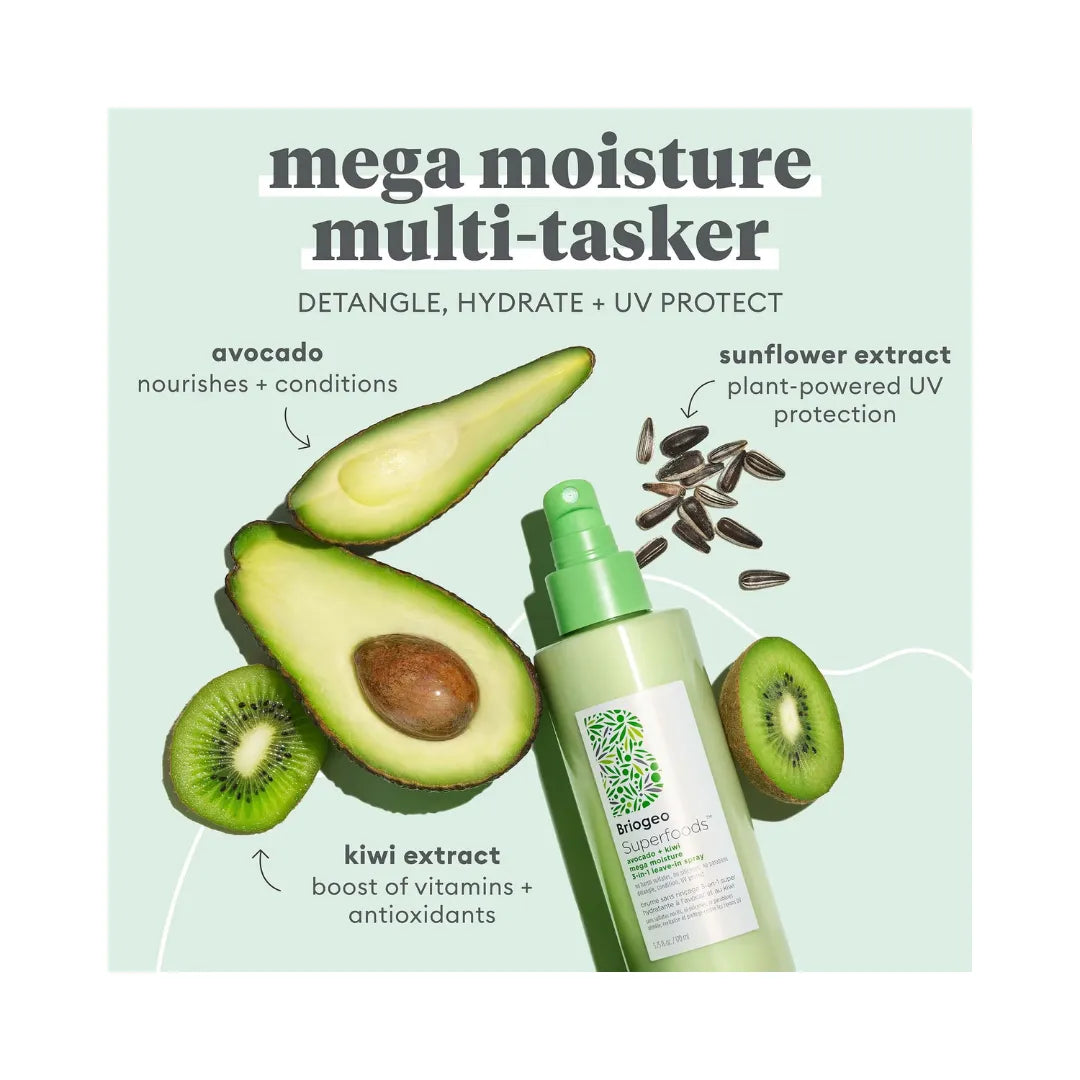 BRIOGEO Superfoods Avocado + Kiwi Moisture Leave-In Conditioner