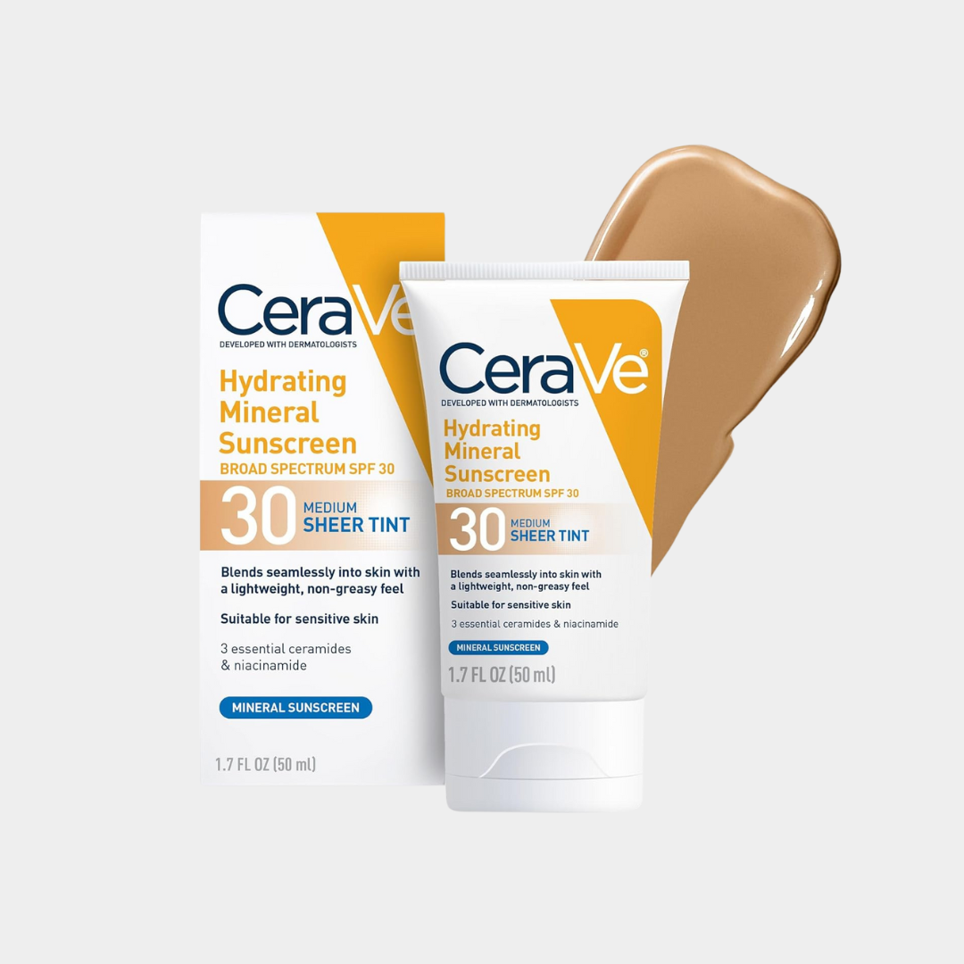 CERAVE Hydrating Mineral Sunscreen SPF 30 Face Sheer Tint