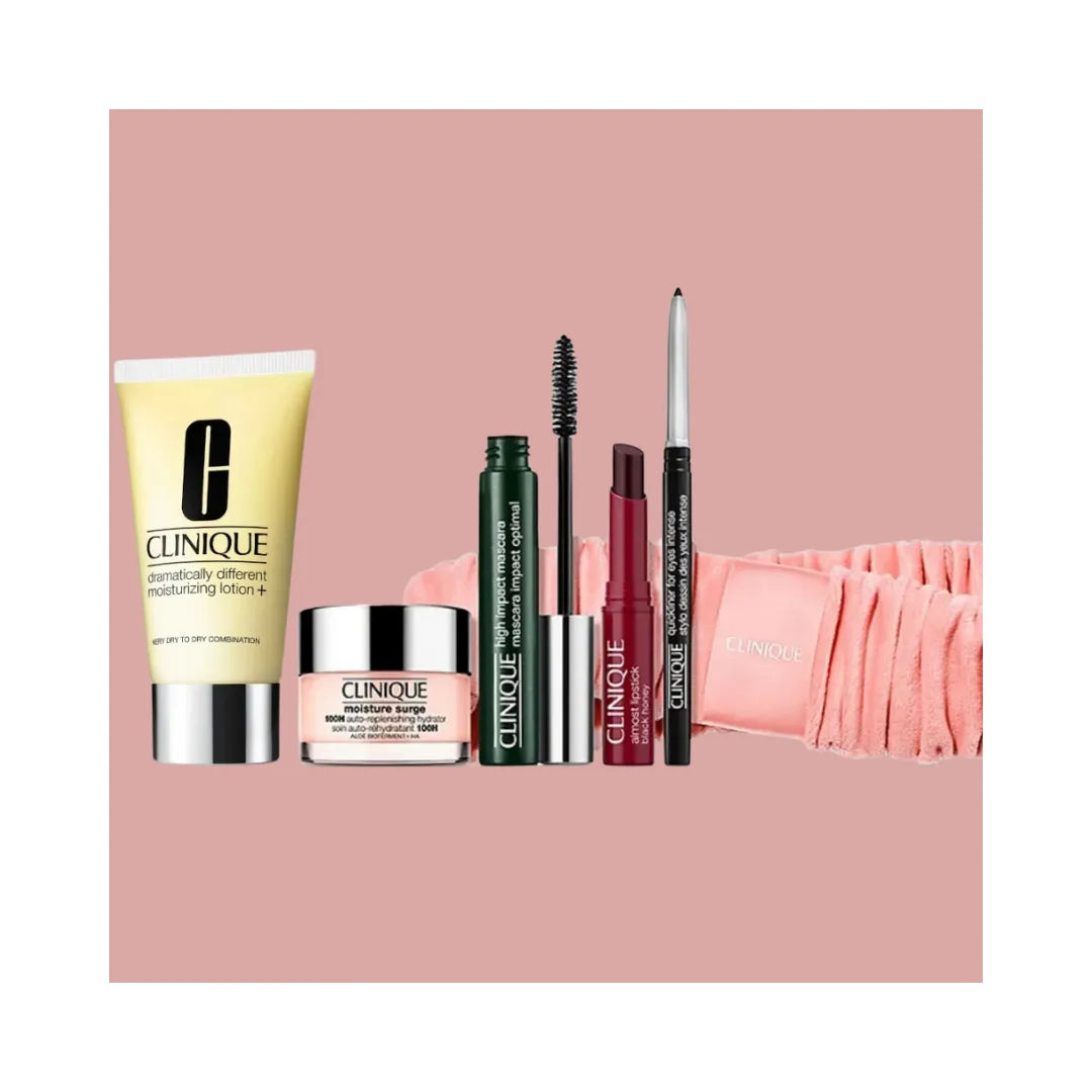 CLINIQUE Glow + Go Out Skincare and Makeup Set