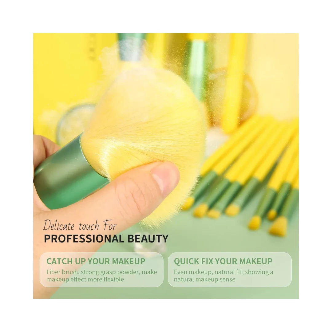 DOCOLOR 13-Pcs Lemon Makeup Brush Set