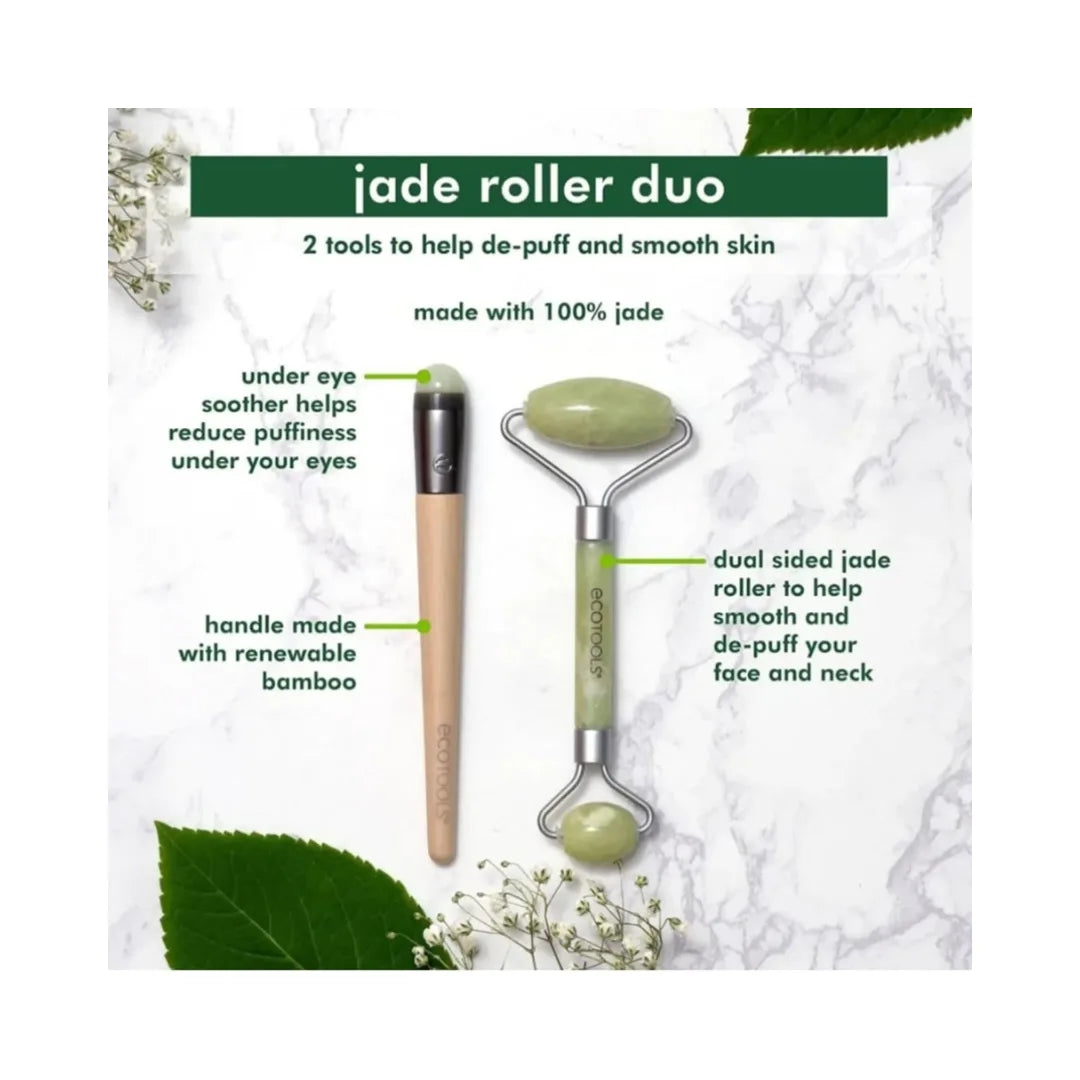 ECOTOOLS Jade Facial Roller and Eye Roller Duo