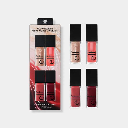 E.L.F COSMETICS Glow Reviver Quad Goals Lip Oil Kit