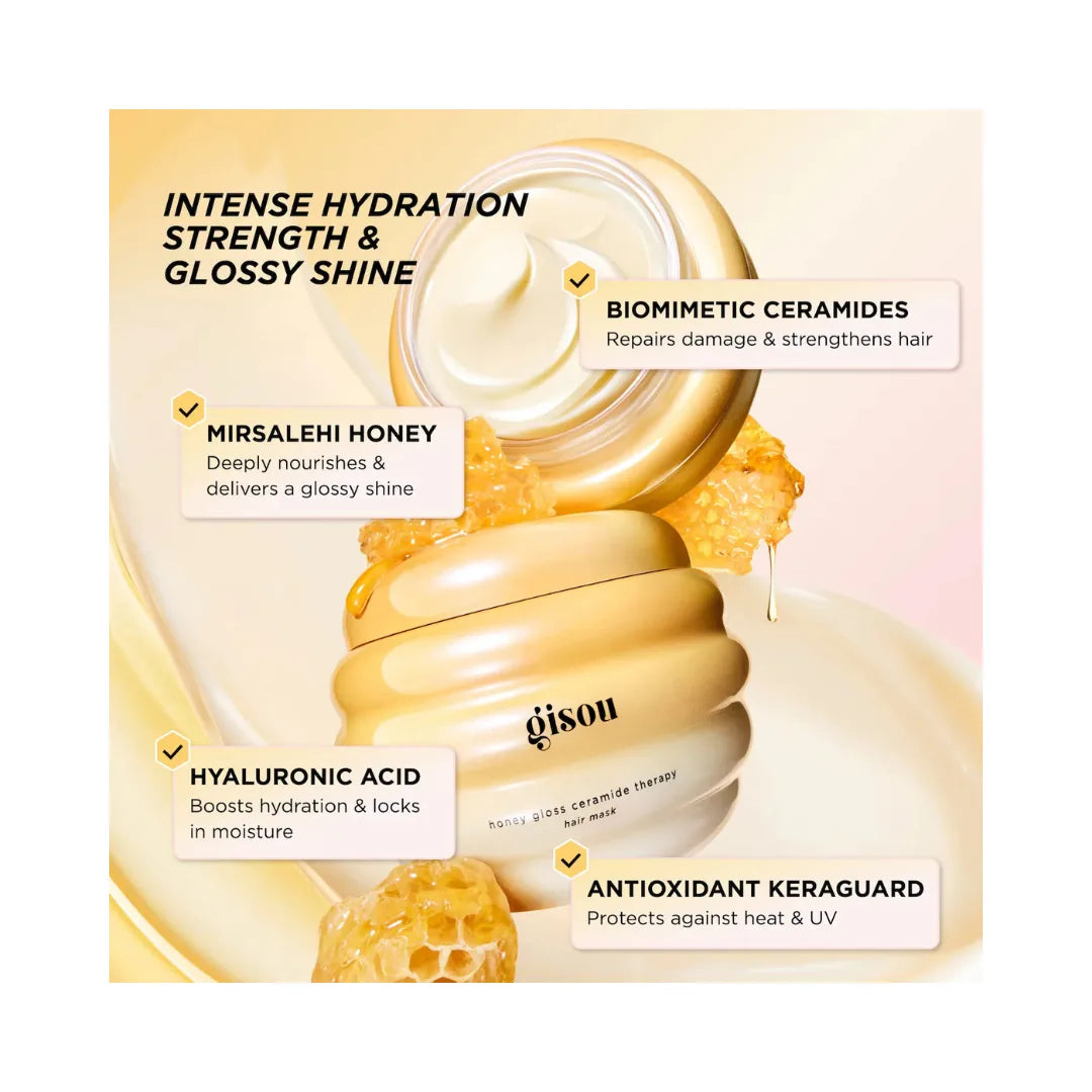 GISOU Mini Honey Gloss Ceramide Therapy Hydrating Hair Mask