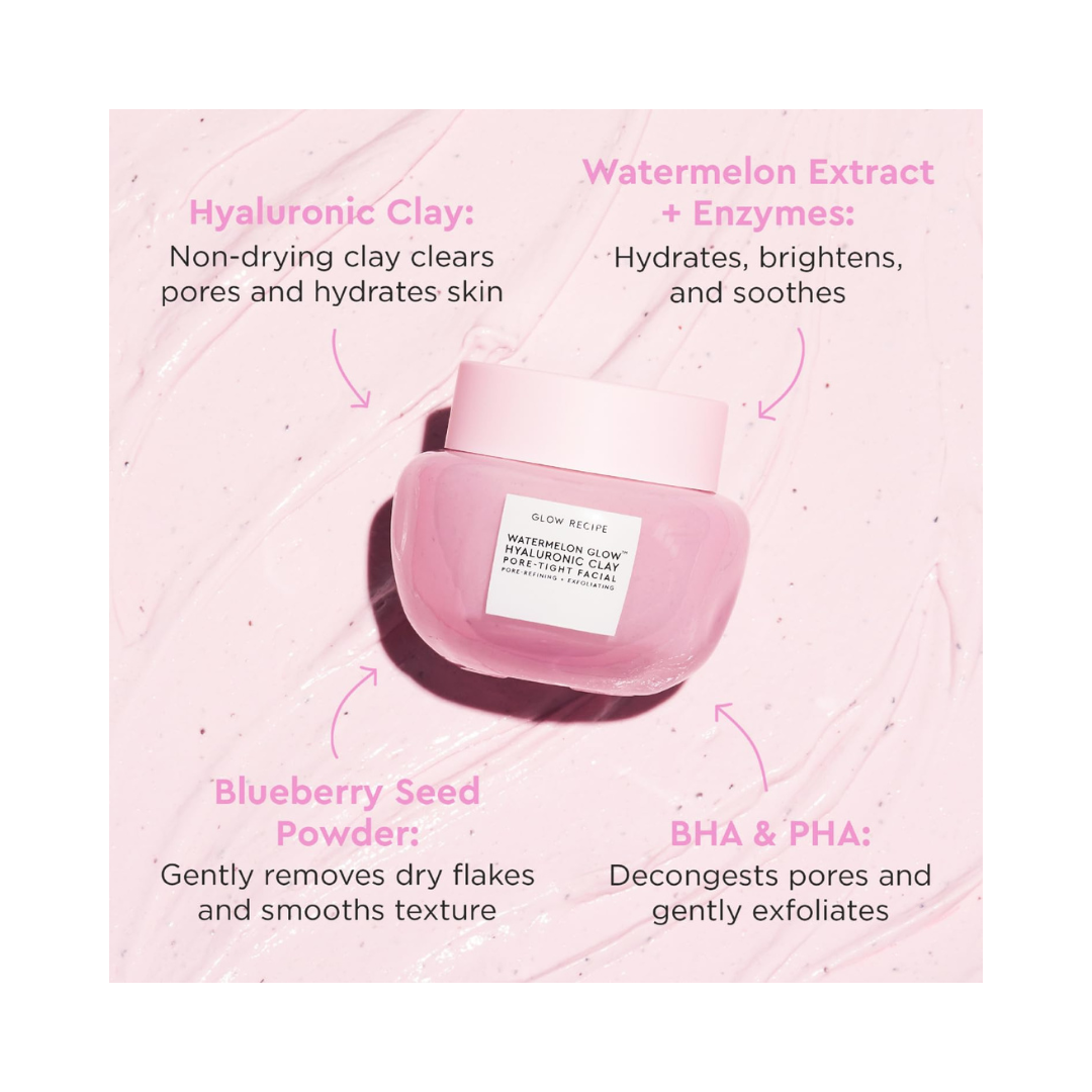 GLOW RECIPE Watermelon Glow Hyaluronic Clay Pore-Tight Facial