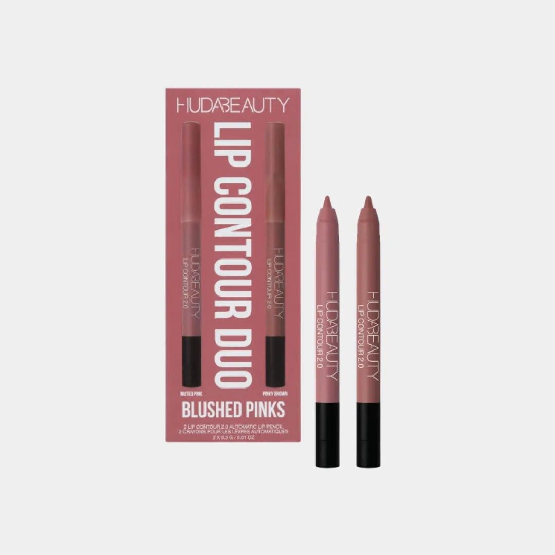 HUDA BEAUTY Lip Contour Mini Duo Blushed Pinks