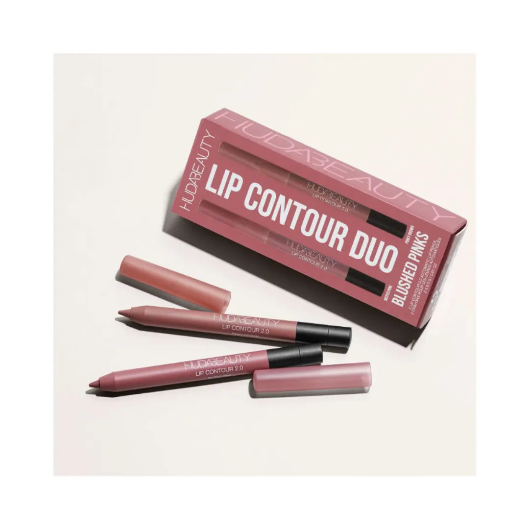 HUDA BEAUTY Lip Contour Mini Duo Blushed Pinks
