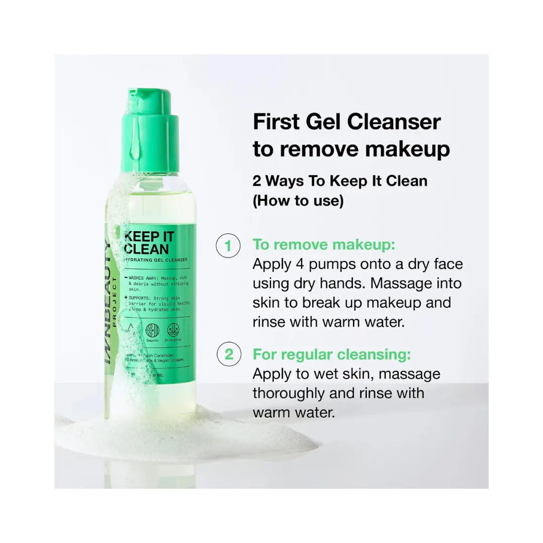 INNBEAUTY PROJECT Keep It Clean Hydrating Gel Cleanser with Ceramides & 10 Amino Acids