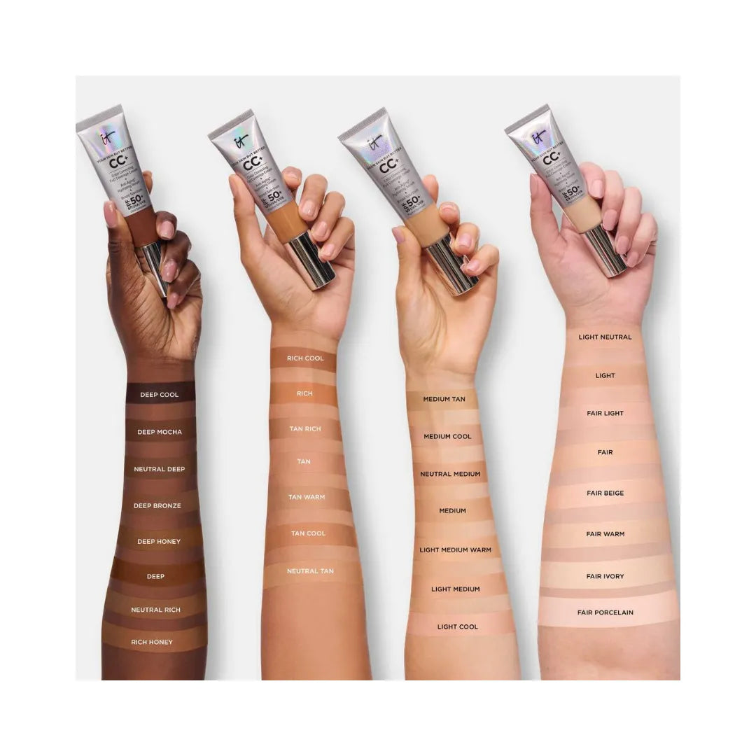 IT COSMETICS Mini CC+ Cream Full Coverage Color Correcting Foundation with SPF 50+