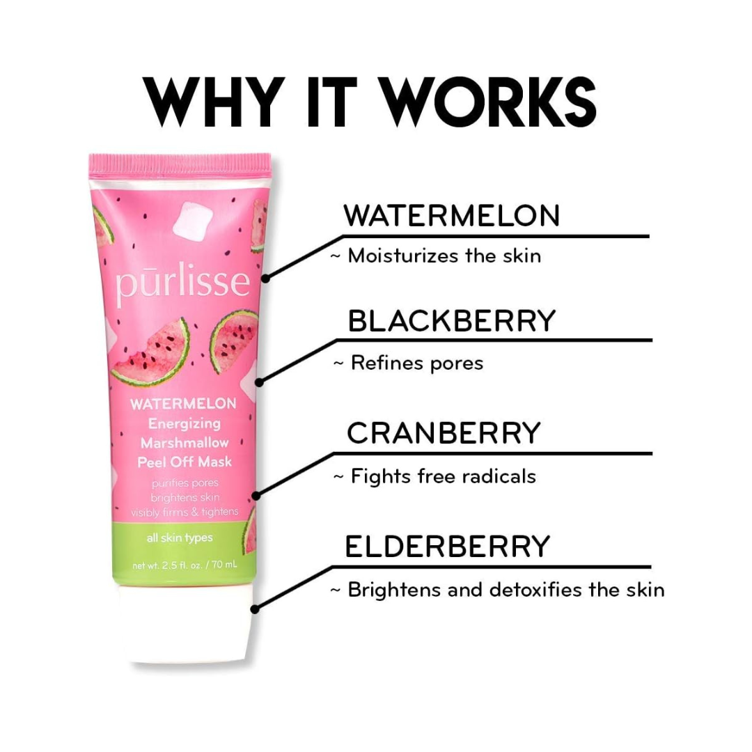 PURLISSE Watermelon Energizing Marshmallow Peel Off Mask