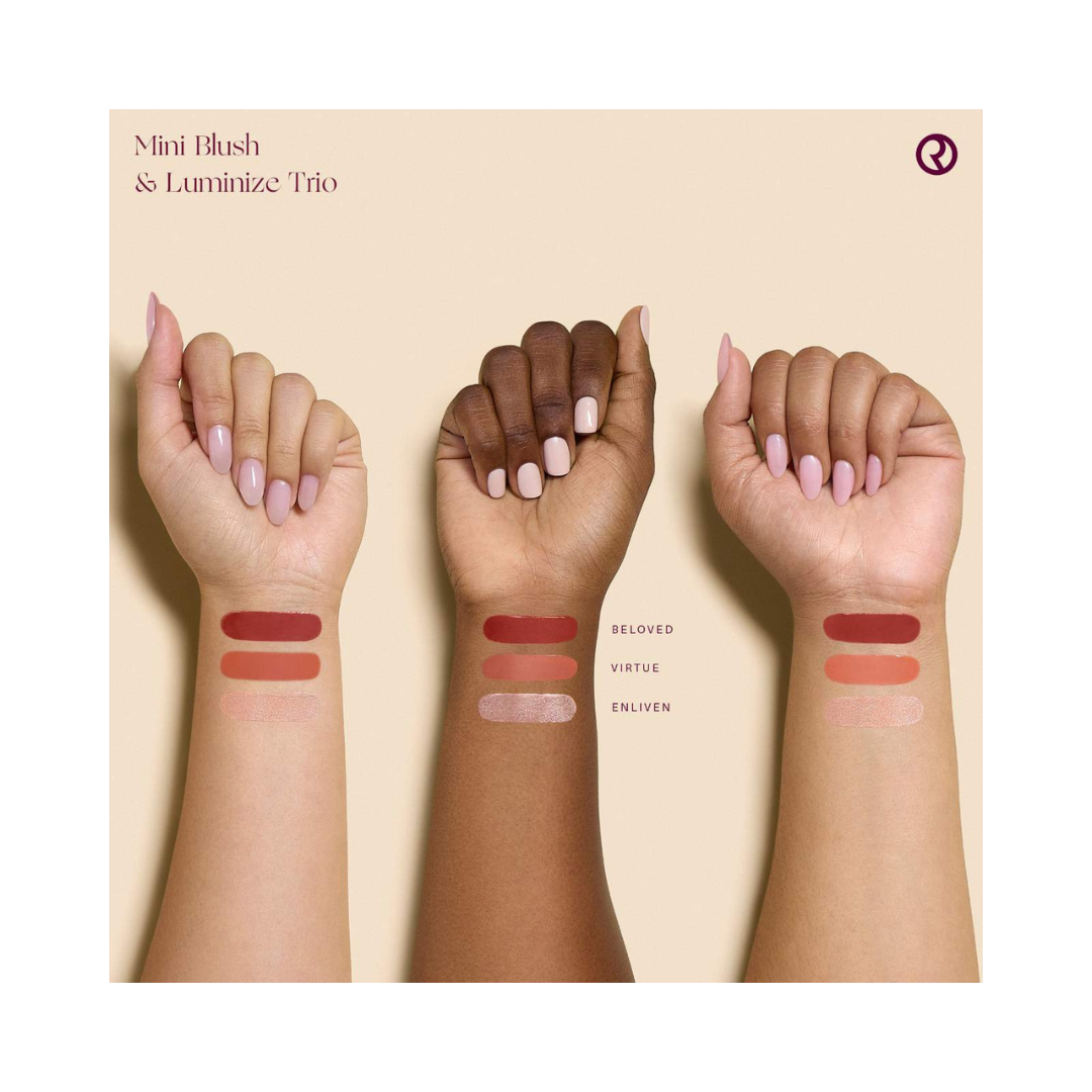 RARE BEAUTY Mini Blush and Luminize Trio