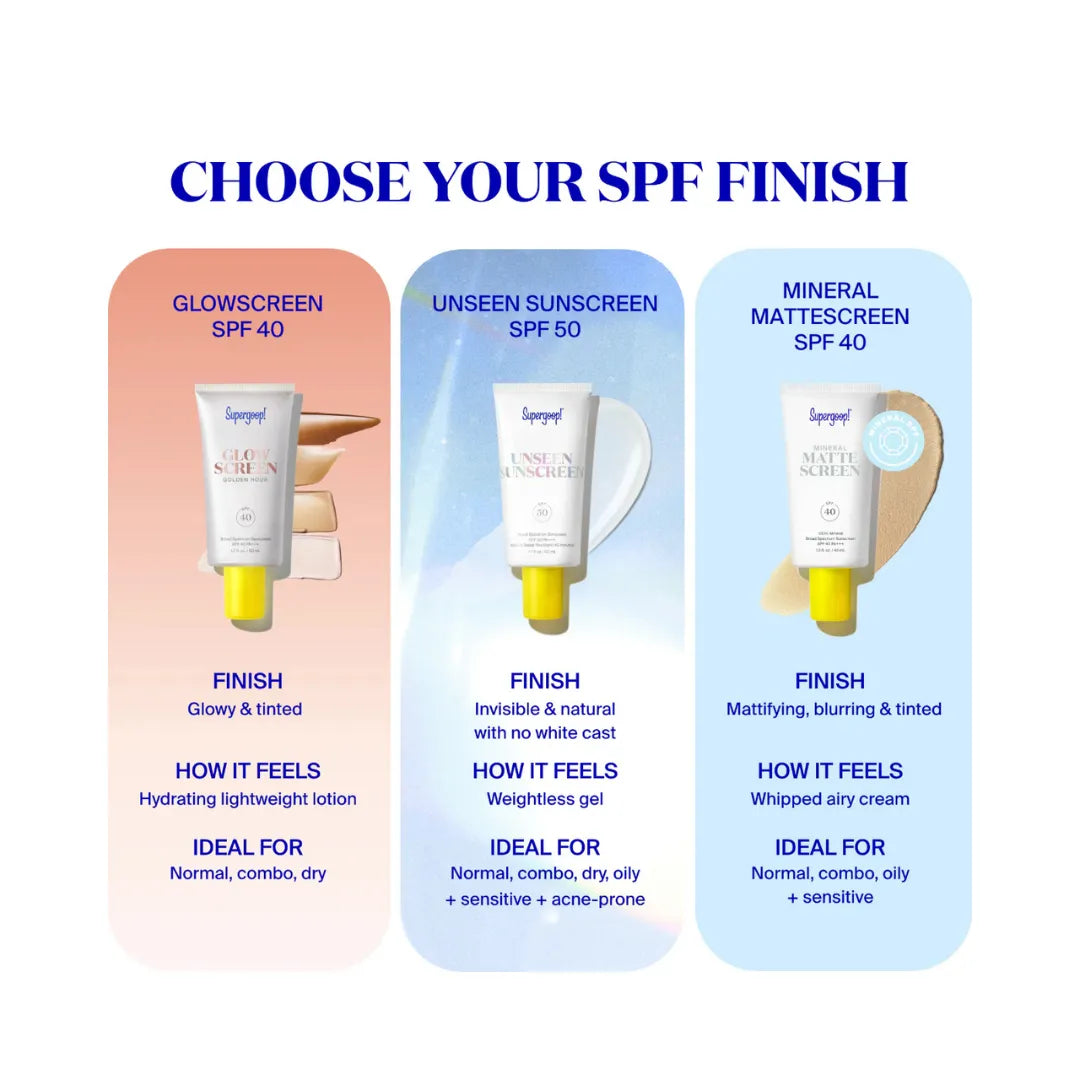 SUPERGOOP Glowscreen SPF 40 Sunscreen with Hyaluronic Acid + Niacinamide