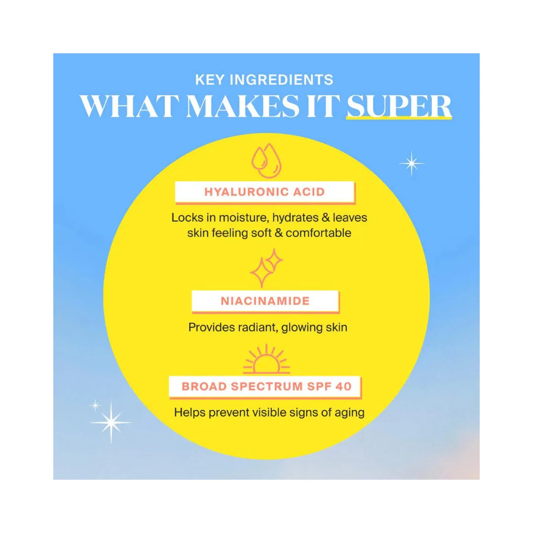 SUPERGOOP Glowscreen SPF 40 Sunscreen with Hyaluronic Acid + Niacinamide