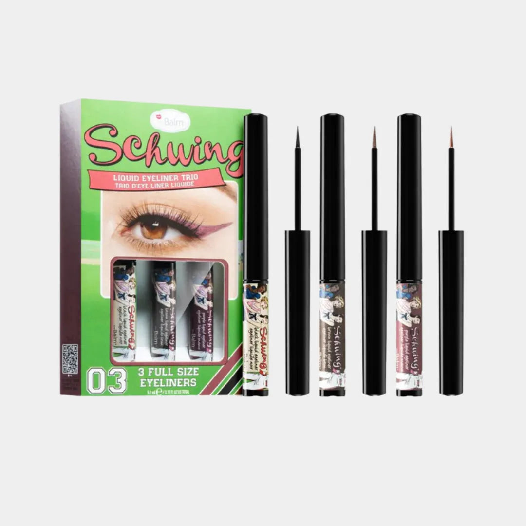 THE BALM Schwing Liquid Eyeliner Trio (Black, Brown & Purple)