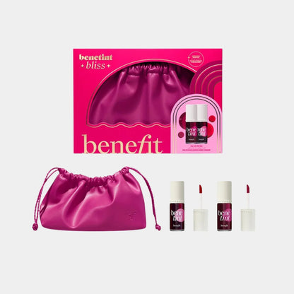 BENEFIT COSMETICS Benetint Bliss Liquid Lip + Cheek Blush Stain Duo
