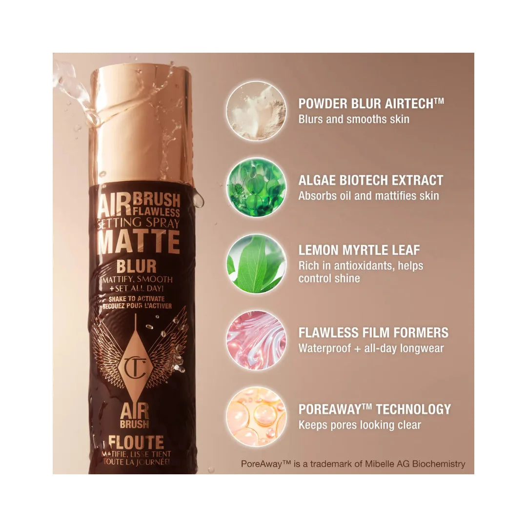 CHARLOTTE TILBURY Airbrush Flawless Matte Blurring & Waterproof Setting Spray