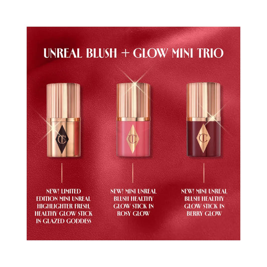 CHARLOTTE TILBURY Mini Unreal Blush + Glow Trio