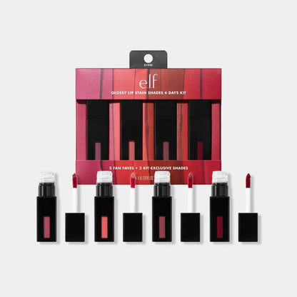 E.L.F COSMETICS Glossy Lip Stain Shades 4 Days Kit
