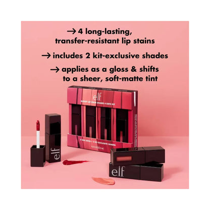 E.L.F COSMETICS Glossy Lip Stain Shades 4 Days Kit