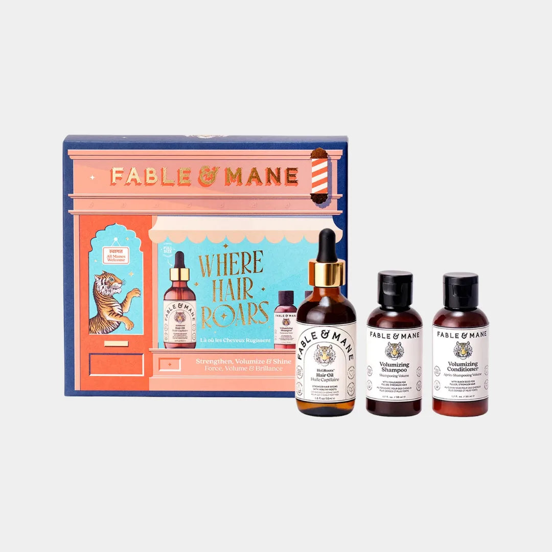 FABLE & MANE Where Hair Roars – Strength & Volume Gift Set