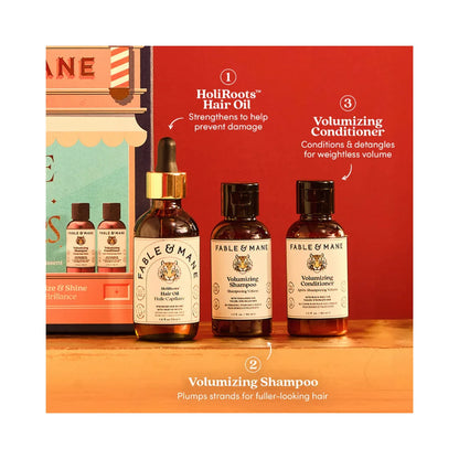 FABLE & MANE Where Hair Roars – Strength & Volume Gift Set