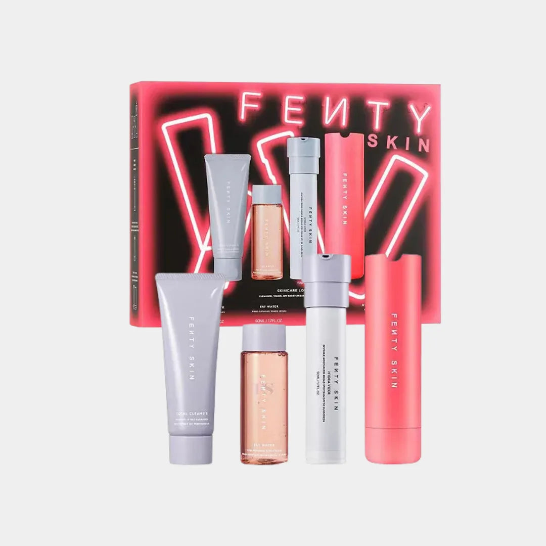FENTY BEAUTY Skincare Lov'rs Cleanser, Toner, SPF Moisturizer + Collector's Case