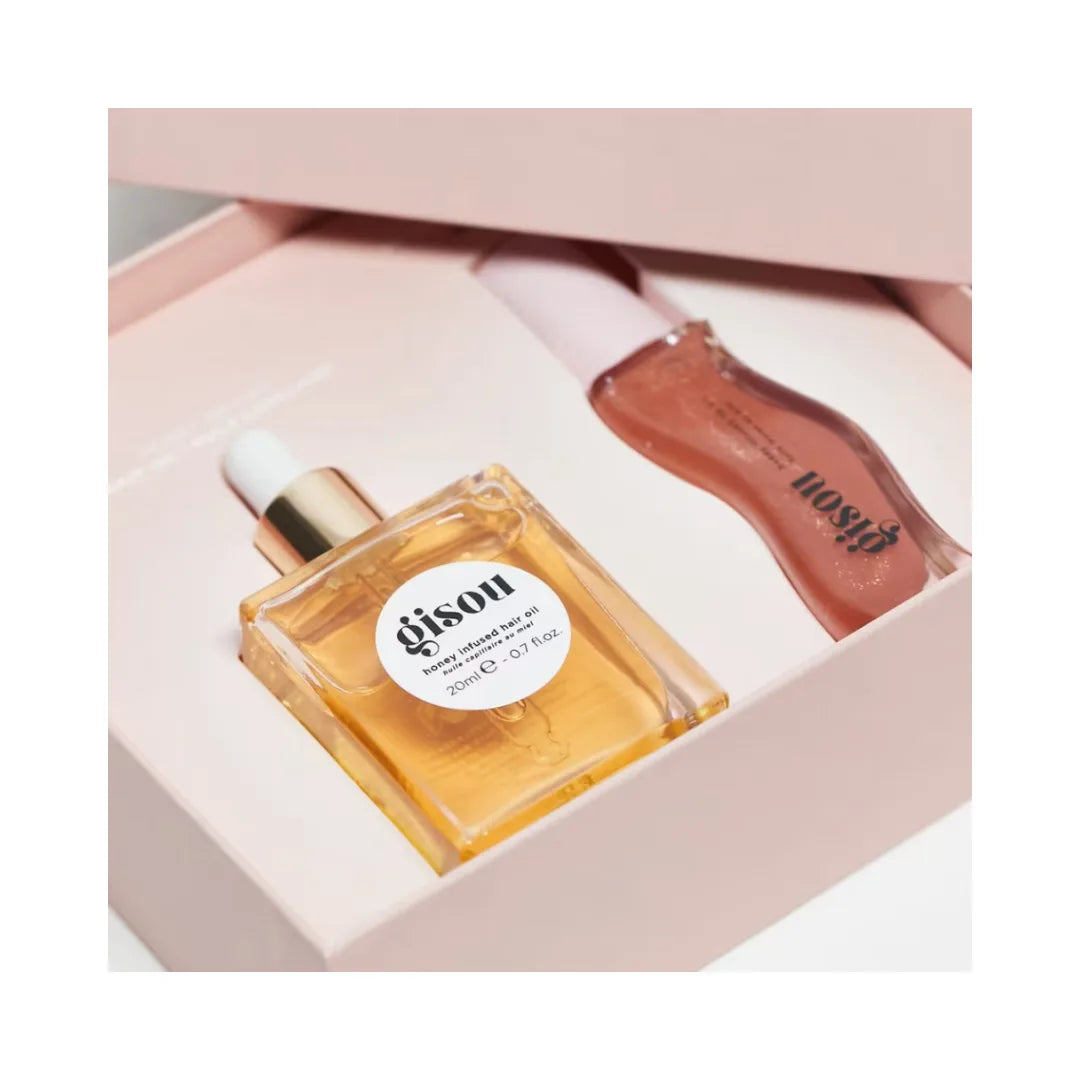 GISOU Glossy & Glazed Hair & Lip Oil Gift Set