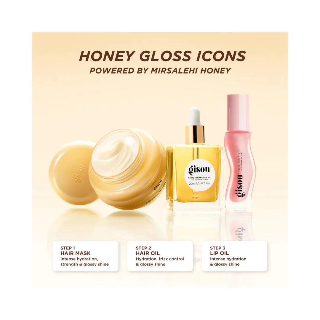 GISOU Honey Glow Icons Hair & Lip Set