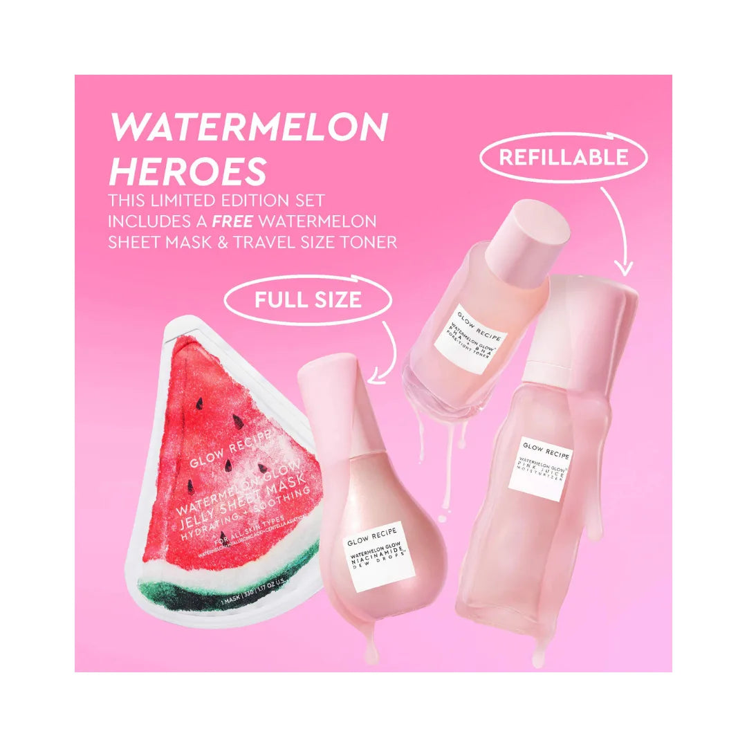 GLOW RECIPE Watermelon Glow Dewy Skin Routine Gift Set