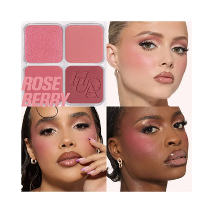 HUDA BEAUTY Blush Filter Blurring Blushlighters Palette - Rose Berry