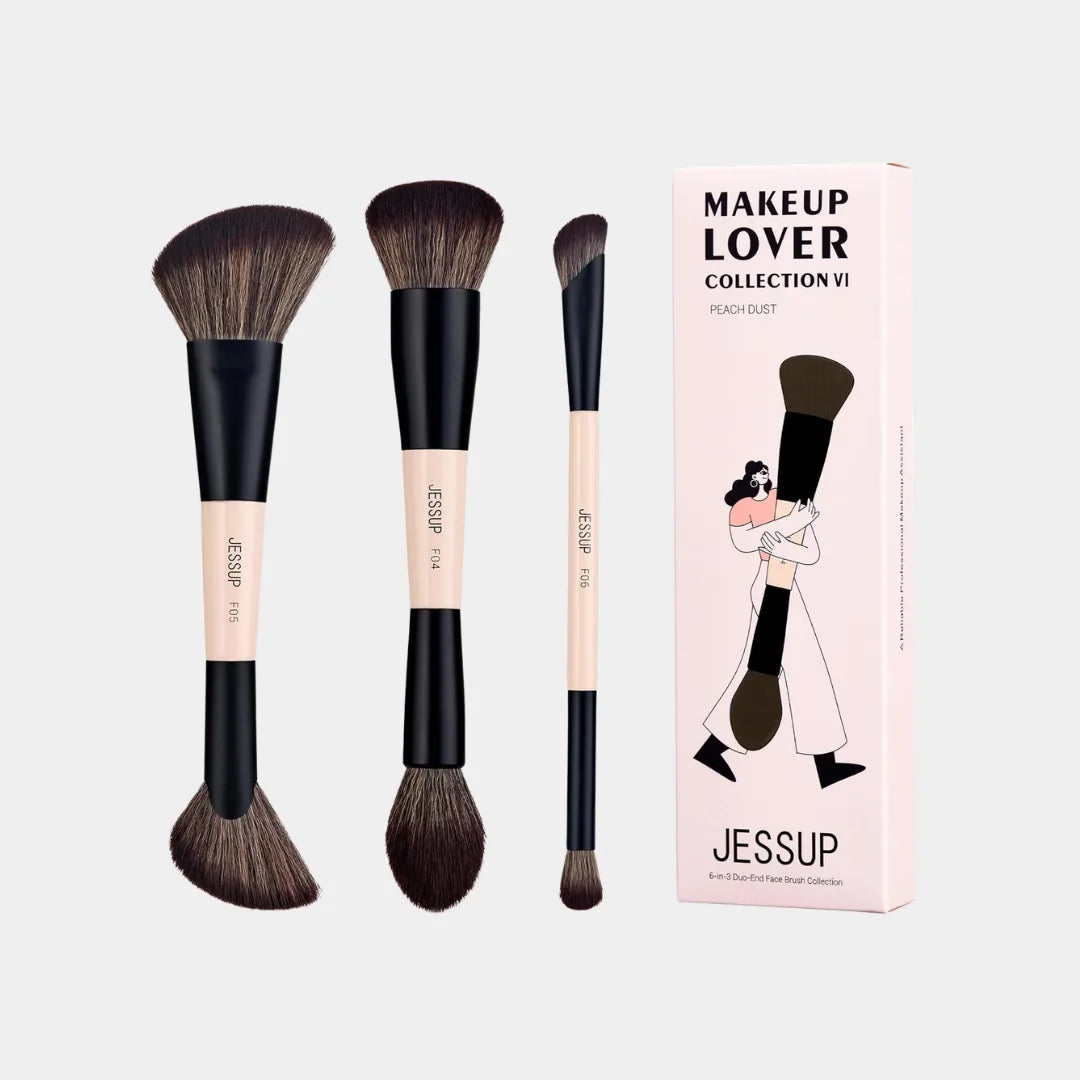 Jessup 3 PC Double Sided T508 Makeup Brush Set