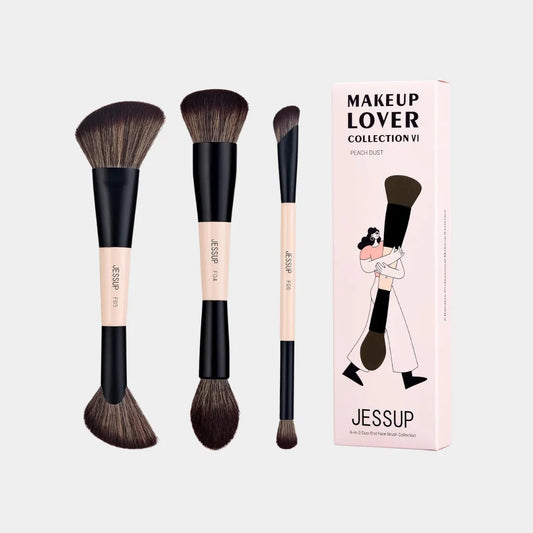 Jessup 3 PC Double Sided T508 Makeup Brush Set