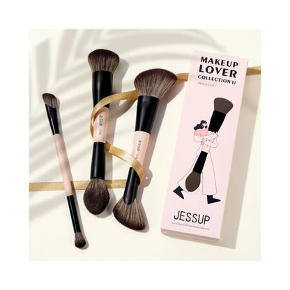 Jessup 3 PC Double Sided T508 Makeup Brush Set
