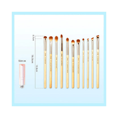 JESSUP 15Pcs Bamboo Eyes Brushes Set T137