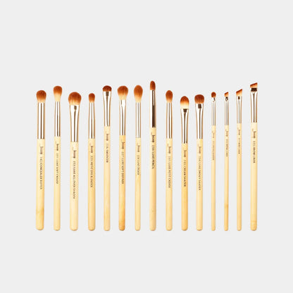 JESSUP 15Pcs Bamboo Eyes Brushes Set T137