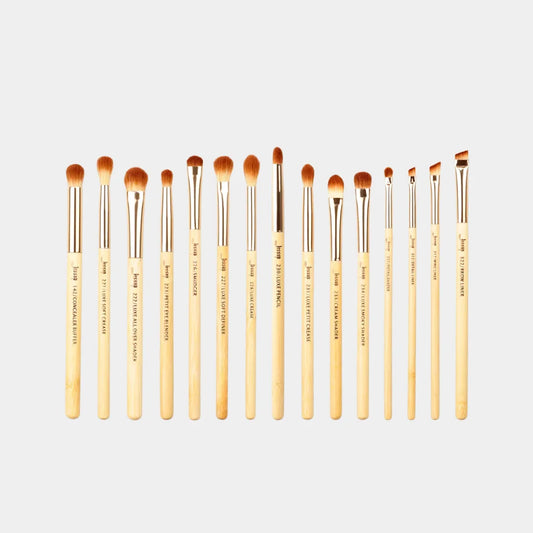 JESSUP 15Pcs Bamboo Eyes Brushes Set T137