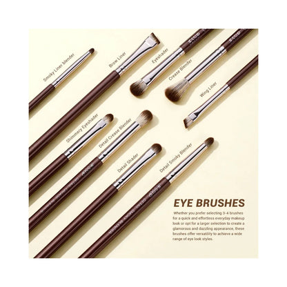 JESSUP 15pc Brown Makeup Brushes Set Professional Premium Synthetic T498