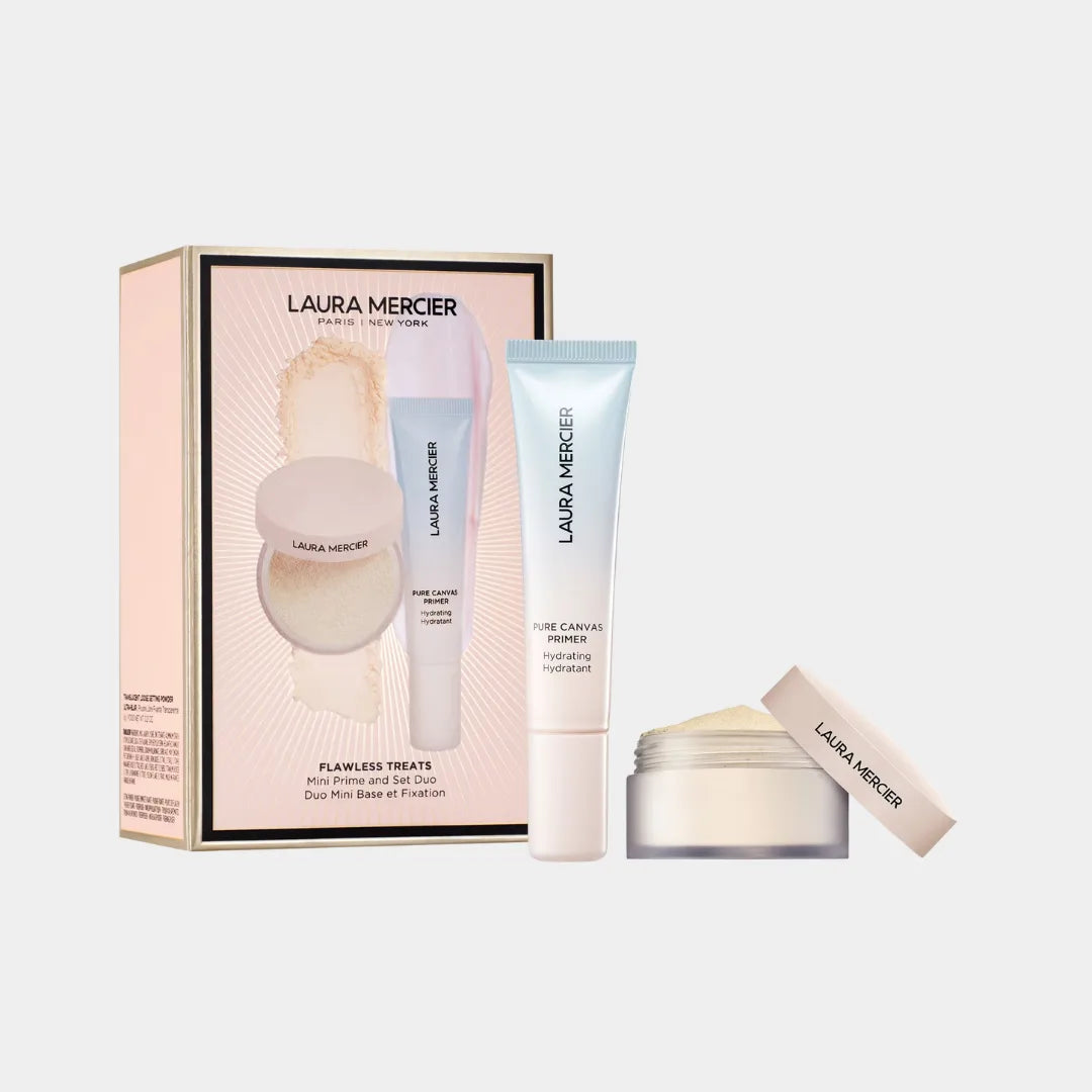 LAURA MERCIER Flawless Treats Mini Prime + Set Duo