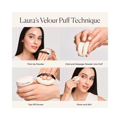 LAURA MERCIER  Indulgent Icons Ultra-Blur Translucent Loose Setting Powder & Velour Puff Set