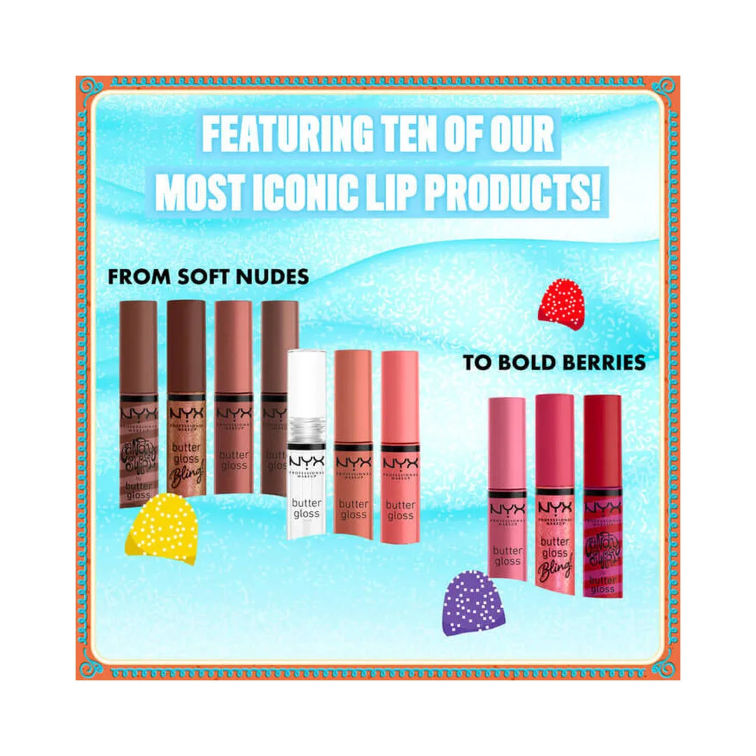 NYX PROFESSIONAL MAKEUP 10-Pc. Holiday Butter Gloss Vault Gift Set