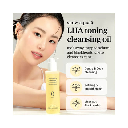 NOONI Snow Aqua Zero LHA Toning Cleansing Oil