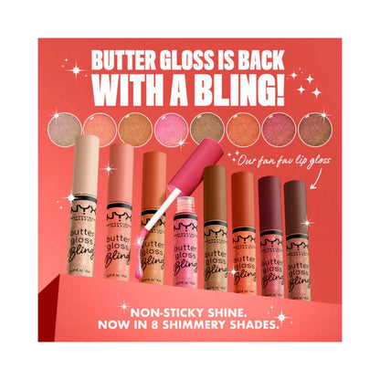 NYX PROFESSIONAL MAKEUP Butter Gloss Bling Non-Sticky Lip Gloss