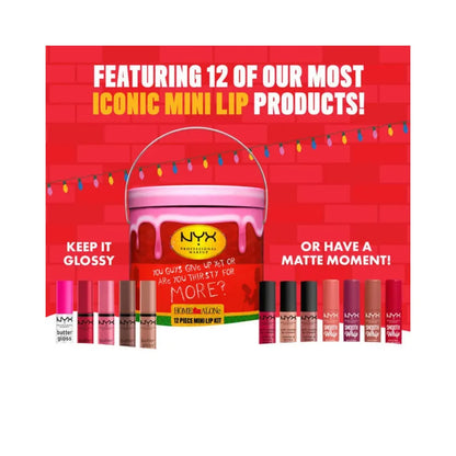 NYX PROFESSIONAL MAKEUP Home Alone 12 Piece Mini Lip Kit
