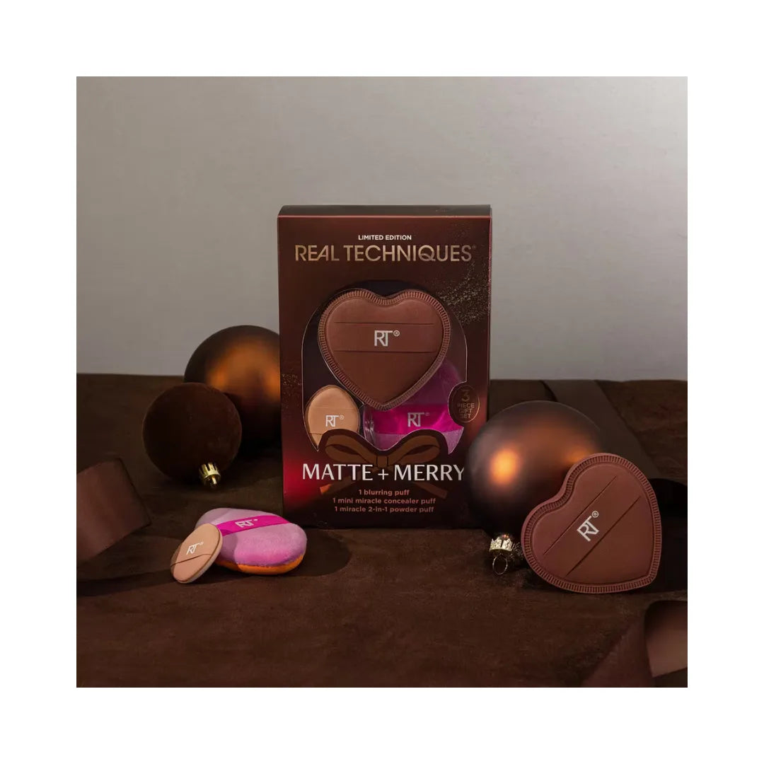 REAL TECHNIQUES Matte + Merry Makeup Puff Gift Set