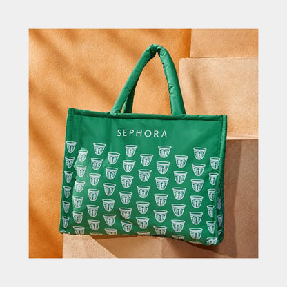SEPHORA COLLECTION Green Puffy Large Tote Bag