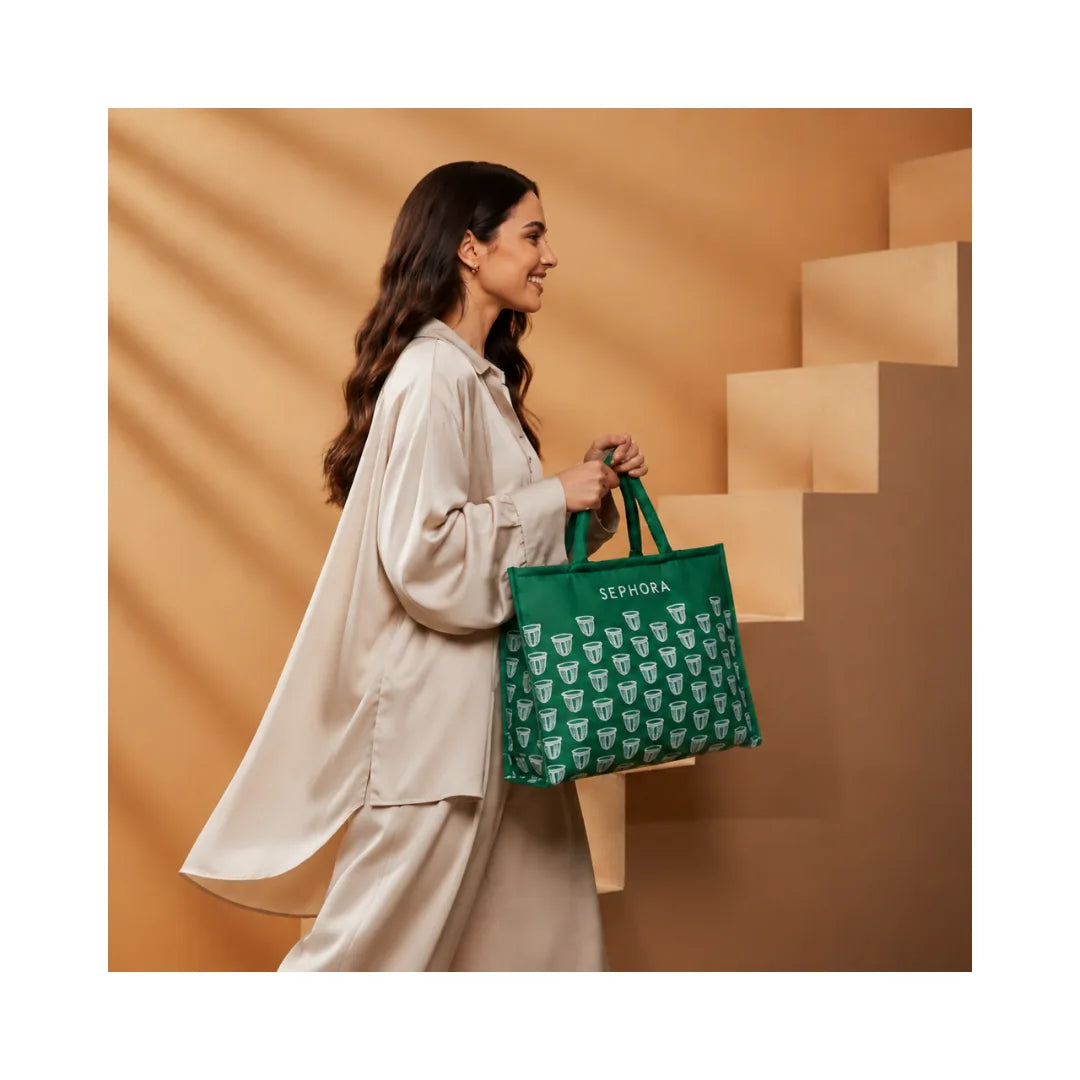 SEPHORA COLLECTION Green Puffy Large Tote Bag