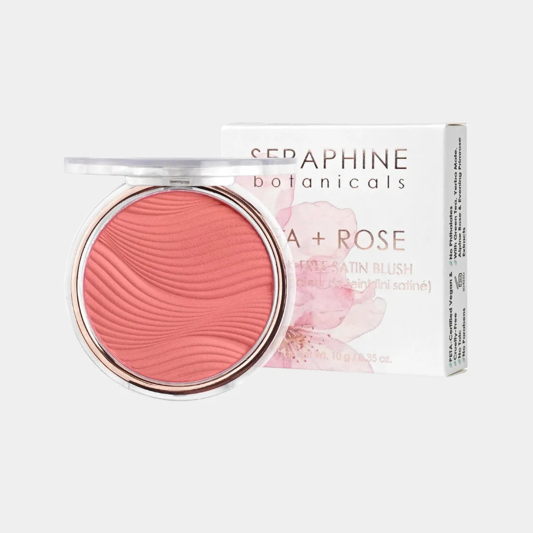 SERAPHINE BOTANICALS Tea + Rose - Streak-Free Satin Blush