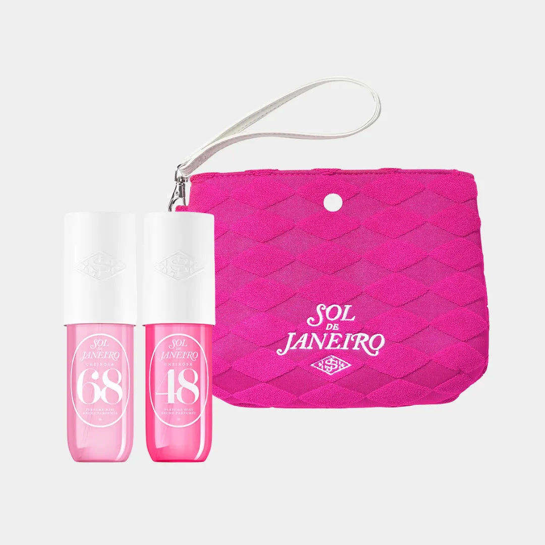 SOL DE JANEIRO 2 Mini Size Perfume Mists with Pink Pouch